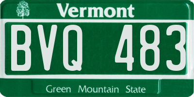 VT license plate BVQ483