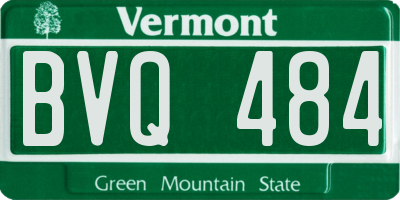 VT license plate BVQ484