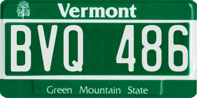 VT license plate BVQ486