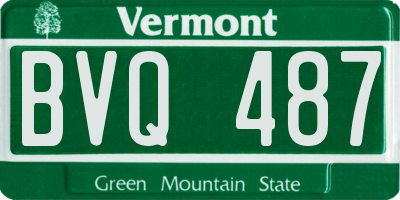 VT license plate BVQ487