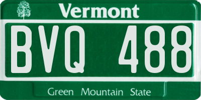 VT license plate BVQ488