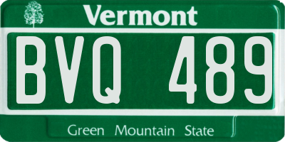 VT license plate BVQ489
