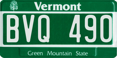 VT license plate BVQ490