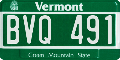 VT license plate BVQ491