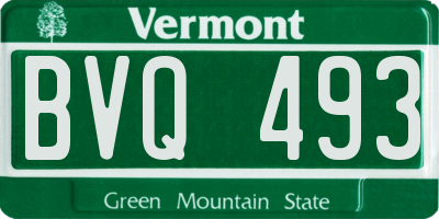 VT license plate BVQ493
