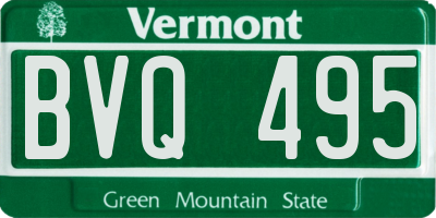 VT license plate BVQ495