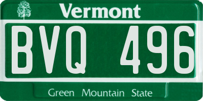 VT license plate BVQ496