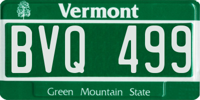 VT license plate BVQ499