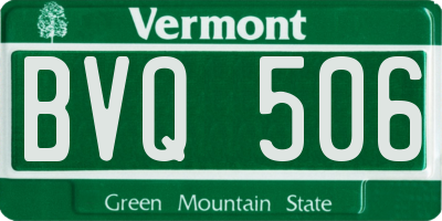 VT license plate BVQ506