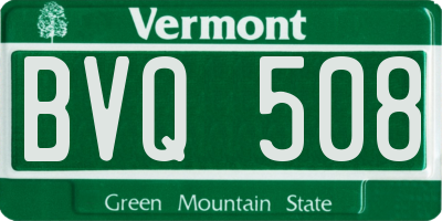 VT license plate BVQ508