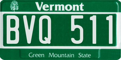 VT license plate BVQ511