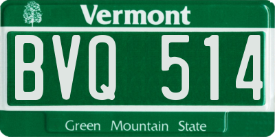 VT license plate BVQ514
