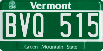 VT license plate BVQ515