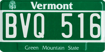 VT license plate BVQ516