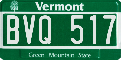 VT license plate BVQ517