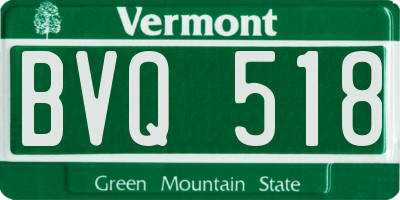 VT license plate BVQ518