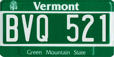 VT license plate BVQ521