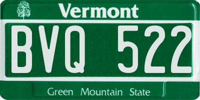 VT license plate BVQ522