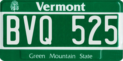 VT license plate BVQ525