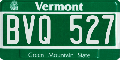VT license plate BVQ527