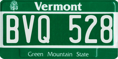 VT license plate BVQ528