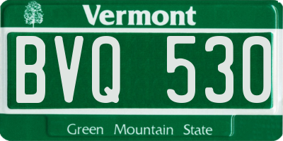 VT license plate BVQ530