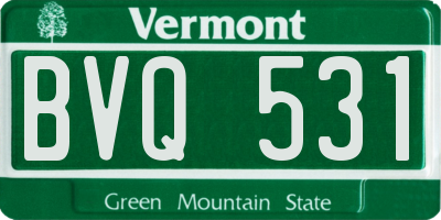 VT license plate BVQ531