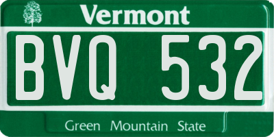 VT license plate BVQ532