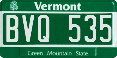 VT license plate BVQ535