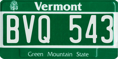 VT license plate BVQ543