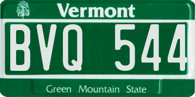 VT license plate BVQ544