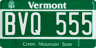 VT license plate BVQ555
