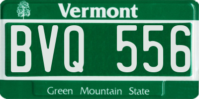 VT license plate BVQ556