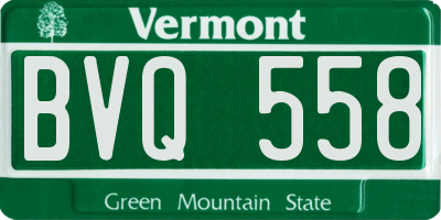 VT license plate BVQ558
