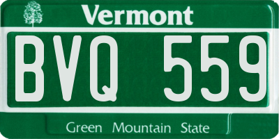 VT license plate BVQ559
