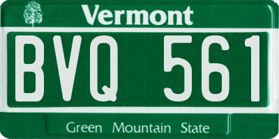VT license plate BVQ561