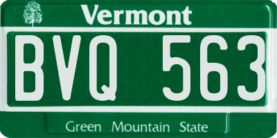 VT license plate BVQ563