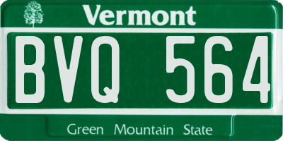 VT license plate BVQ564