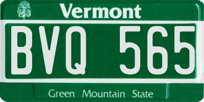 VT license plate BVQ565