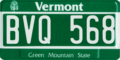 VT license plate BVQ568