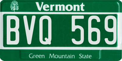 VT license plate BVQ569