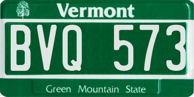 VT license plate BVQ573