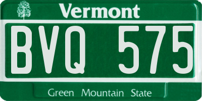 VT license plate BVQ575