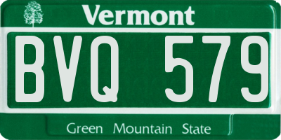 VT license plate BVQ579