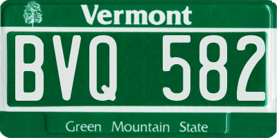 VT license plate BVQ582