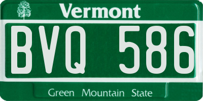 VT license plate BVQ586