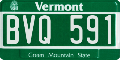 VT license plate BVQ591