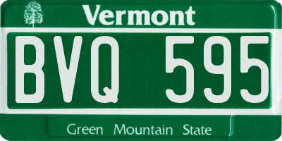 VT license plate BVQ595