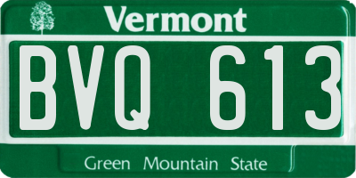 VT license plate BVQ613