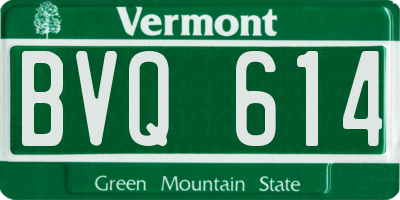 VT license plate BVQ614